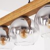 Koyoto Lampadario a sospensione, Lampada a sfera, Lampada a sospensione Écru, Nero, 4-Luci