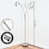 Karol Lampada da terra LED Nichel opaco, 2-Luci