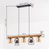 Koyoto Lampadario a sospensione, Lampada a sfera, Lampada a sospensione Écru, Nero, 5-Luci
