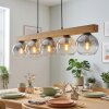 Koyoto Lampadario a sospensione, Lampada a sfera, Lampada a sospensione Écru, Nero, 5-Luci