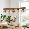 Koyoto Lampadario a sospensione, Lampada a sfera, Lampada a sospensione Écru, Nero, 5-Luci