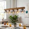 Koyoto Lampadario a sospensione, Lampada a sfera, Lampada a sospensione Écru, Nero, 5-Luci