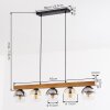 Koyoto Lampadario a sospensione, Lampada a sfera, Lampada a sospensione Écru, Nero, 5-Luci