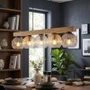 Koyoto Lampadario a sospensione, Lampada a sfera, Lampada a sospensione Écru, Nero, 5-Luci