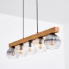 Koyoto Lampadario a sospensione, Lampada a sfera, Lampada a sospensione Écru, Nero, 5-Luci