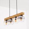 Koyoto Lampadario a sospensione, Lampada a sfera, Lampada a sospensione Écru, Nero, 4-Luci