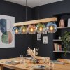 Koyoto Lampadario a sospensione, Lampada a sfera, Lampada a sospensione Écru, Nero, 5-Luci
