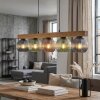 Koyoto Lampadario a sospensione, Lampada a sfera, Lampada a sospensione Écru, Nero, 5-Luci