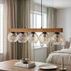 Koyoto Lampadario a sospensione, Lampada a sfera, Lampada a sospensione Écru, Nero, 5-Luci