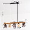 Koyoto Lampadario a sospensione, Lampada a sfera, Lampada a sospensione Écru, Nero, 5-Luci