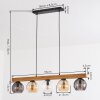 Koyoto Lampadario a sospensione, Lampada a sfera, Lampada a sospensione Écru, Nero, 5-Luci
