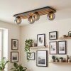 Rafon Plafoniera, Lampada a sfera Aspetto del legno, Nero, 4-Luci
