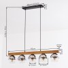 Koyoto Lampadario a sospensione, Lampada a sfera, Lampada a sospensione Écru, Nero, 5-Luci