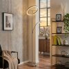 Melak Lampada da terra, Lampada da letture LED Nichel opaco, 2-Luci