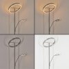 Melak Lampada da terra, Lampada da letture LED Nichel opaco, 2-Luci