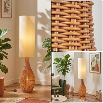 Nalek Lampada da terra Marrone, Aspetto del legno, 2-Luci