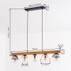 Koyoto Lampadario a sospensione, Lampada a sfera, Lampada a sospensione Écru, Nero, 5-Luci