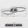 Koman Plafoniera LED Nero, 1-Luce