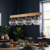 Koyoto Lampadario a sospensione, Lampada a sfera, Lampada a sospensione Écru, Nero, 4-Luci