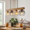 Koyoto Lampadario a sospensione, Lampada a sfera, Lampada a sospensione Écru, Nero, 4-Luci
