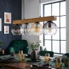 Koyoto Lampadario a sospensione, Lampada a sfera, Lampada a sospensione Écru, Nero, 4-Luci
