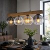Koyoto Lampadario a sospensione, Lampada a sfera, Lampada a sospensione Écru, Nero, 4-Luci
