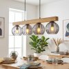 Koyoto Lampadario a sospensione, Lampada a sfera, Lampada a sospensione Écru, Nero, 4-Luci