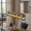 Koyoto Lampadario a sospensione, Lampada a sfera, Lampada a sospensione Écru, Nero, 5-Luci