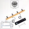 Ripoll Lampadario a sospensione, Lampada a sfera, Lampada a sospensione Écru, Nero, 4-Luci