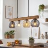 Koyoto Lampadario a sospensione, Lampada a sfera, Lampada a sospensione Écru, Nero, 4-Luci