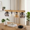 Koyoto Lampadario a sospensione, Lampada a sfera, Lampada a sospensione Écru, Nero, 4-Luci
