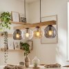 Koyoto Lampadario a sospensione, Lampada a sfera, Lampada a sospensione Écru, Nero, 4-Luci