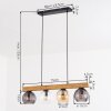 Koyoto Lampadario a sospensione, Lampada a sfera, Lampada a sospensione Écru, Nero, 4-Luci