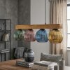 Koyoto Lampadario a sospensione, Lampada a sfera, Lampada a sospensione Écru, Nero, 4-Luci
