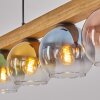 Koyoto Lampadario a sospensione, Lampada a sfera, Lampada a sospensione Écru, Nero, 4-Luci