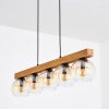 Koyoto Lampadario a sospensione, Lampada a sfera, Lampada a sospensione Écru, Nero, 5-Luci