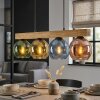 Koyoto Lampadario a sospensione, Lampada a sfera, Lampada a sospensione Écru, Nero, 4-Luci