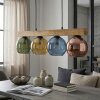 Koyoto Lampadario a sospensione, Lampada a sfera, Lampada a sospensione Écru, Nero, 4-Luci
