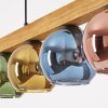 Koyoto Lampadario a sospensione, Lampada a sfera, Lampada a sospensione Écru, Nero, 4-Luci