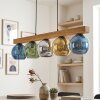 Koyoto Lampadario a sospensione, Lampada a sfera, Lampada a sospensione Écru, Nero, 5-Luci