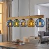 Koyoto Lampadario a sospensione, Lampada a sfera, Lampada a sospensione Écru, Nero, 5-Luci