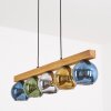 Koyoto Lampadario a sospensione, Lampada a sfera, Lampada a sospensione Écru, Nero, 5-Luci