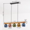 Koyoto Lampadario a sospensione, Lampada a sfera, Lampada a sospensione Écru, Nero, 5-Luci