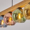 Koyoto Lampadario a sospensione, Lampada a sfera, Lampada a sospensione Écru, Nero, 5-Luci
