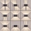 Tamarin Lampada da parete per esterno, Lampade Up & Down, Applique LED Antracite, 1-Luce