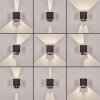 Almodofa Lampada da parete per esterno, Lampade Up & Down, Applique LED Antracite, 1-Luce, Sensori di movimento