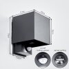 Almodofa Lampada da parete per esterno, Lampade Up & Down, Applique LED Antracite, 1-Luce, Sensori di movimento