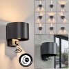 Almodofa Lampada da parete per esterno, Lampade Up & Down, Applique LED Antracite, 1-Luce, Sensori di movimento