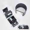 Almodofa Lampada da parete per esterno, Lampade Up & Down, Applique LED Antracite, 1-Luce, Sensori di movimento