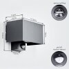 Almodofa Lampada da parete per esterno, Lampade Up & Down, Applique LED Antracite, 1-Luce, Sensori di movimento